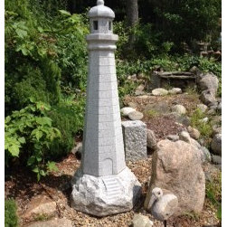 Granite Lighthouse Lantern - Outdoor Decor