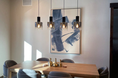 Example of a minimalist dining room design in Salt Lake City