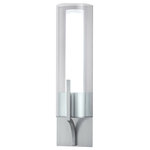 Norwell Lighting - Norwell Lighting 8144-CH-CL Slope - 15" 12W 1 LED Wall Sconce - This contemporary bath sconce has sleek and clean details. The sconce is high lighted with an on trend exposed LED diffuser. Available in your choice of Chrome or Brushed Nickel.   Led Color Temp:  Warranty: 1 Year  Assembly Required: Yes  Shade Included: Yes  Dimable: YesSlope 15" 12W 1 LED Cylinder Wall Sconce Chrome Clear Glass *UL Approved: YES *Energy Star Qualified: n/a  *ADA Certified: YES  *Number of Lights: Lamp: 1-*Wattage:12w LED bulb(s) *Bulb Included:Yes *Bulb Type:LED *Finish Type:Chrome