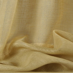 Linen Scrim Sheer Drapery Camel - Drapery Fabric