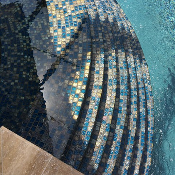 Gold Iridescent Steel Blue Pool and Spa