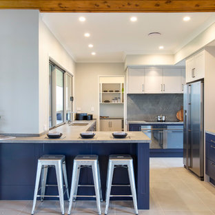 Classic Blue Shaker Style Kitchen