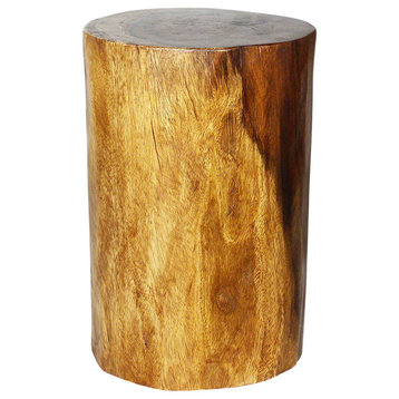 Haussmann Wood Stump Stool or Stand 11-14 in DIA x 18 in H Walnut Oil