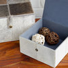 Eclectic Gray Leather Box 95932