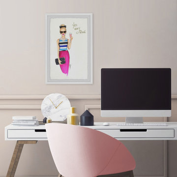 "Yes Way Rose III" Framed Painting Print