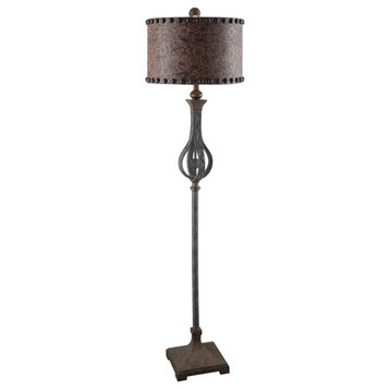 Rambler Floor Lamp, Resin Antique Iron Finish