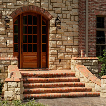 Old Georgian Tudor Brick & Cumberland Savannah Stone Home - Tennessee