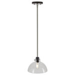 Forte - Forte 2734-01-40 Della, 1 Light Mini Pendant, Multi-Color - The Della transitional stem hung pendant offers aDella 1 Light Mini P Black/Brushed Nickel *UL Approved: YES Energy Star Qualified: n/a ADA Certified: n/a  *Number of Lights: 1-*Wattage:75w Medium Base bulb(s) *Bulb Included:No *Bulb Type:Medium Base *Finish Type:Black/Brushed Nickel