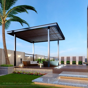 Farmhouse Landscape Ideas, 3D Glamorous Landscape Design, 3D Scene
