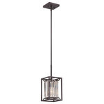 Designers Fountain - Designers Fountain 87430-VB Linares - One Light Mini Pendant - No. of Rods: 3  Shade Included: TRUE  Rod Length(s): 18.00  Warranty: 1 YearLinares One Light Mini Pendant Vintage Bronze Crystal Prisms Glass *UL Approved: YES *Energy Star Qualified: n/a  *ADA Certified: n/a  *Number of Lights: Lamp: 1-*Wattage:100w Medium Base bulb(s) *Bulb Included:No *Bulb Type:Medium Base *Finish Type:Vintage Bronze