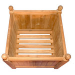 Goldenteak - Teak Mission Planter 23"x23"x20" - Very solidly constructed for years of service, this Mission style Planter Box is a refined addition to your entranceway or garden paths. Can also be used in atriums, malls etc. in commercial projects.