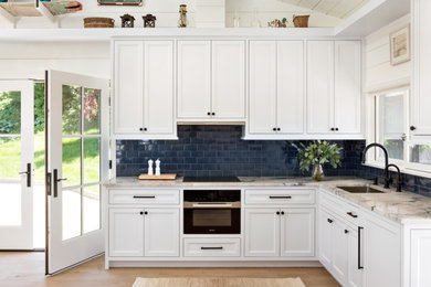 Inspiration for a coastal kitchen remodel in New York