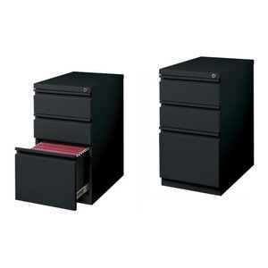 One Drawer Mini File Cabinet With Lock Casters Legal Letter Black Blue Contemporary Filing Cabinets By Virventures