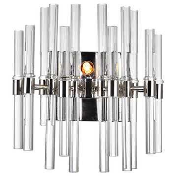 2 Light Wall Light With Polished Nickel Finish
