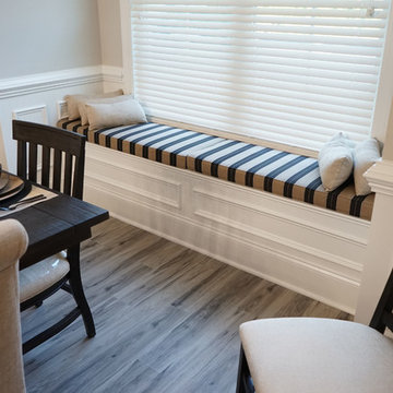 Window seat bench cushions add class to dining room