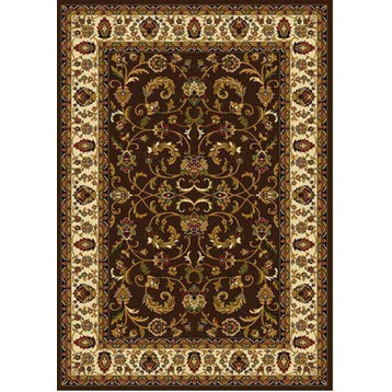 Home Dynamix Area Rugs: Royalty Rug: 3208-511 Brown Ivory 7'8"x10'4
