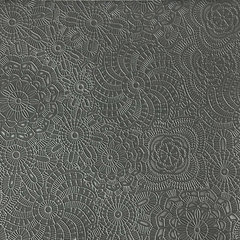 Ostrich Embossed Vinyl Upholstery Fabric in Black