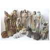 11-Piece Neutral Colors Religious Christmas Nativity Figurine Set