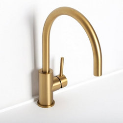 Giro Single Lever Kitchen Mixer Tap Brushed Gold - Kitchen Taps