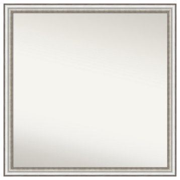Salon Silver Narrow Non-Beveled Wall Mirror 28.5x28.5 in.