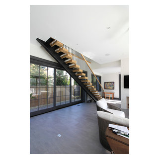 96_Dramatic cantilevered no-riser staircase, Bethesda, MD 20814 ...