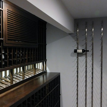 Alder Wood and VintageView Metal Wine Racks