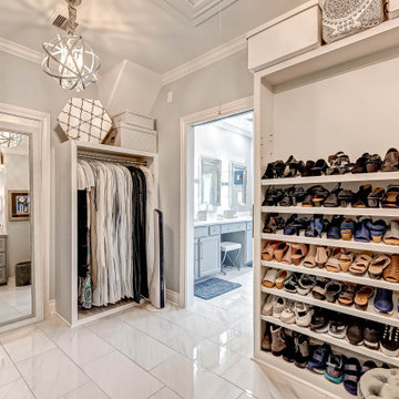 Walk-in Closet with Glass Pocket Door