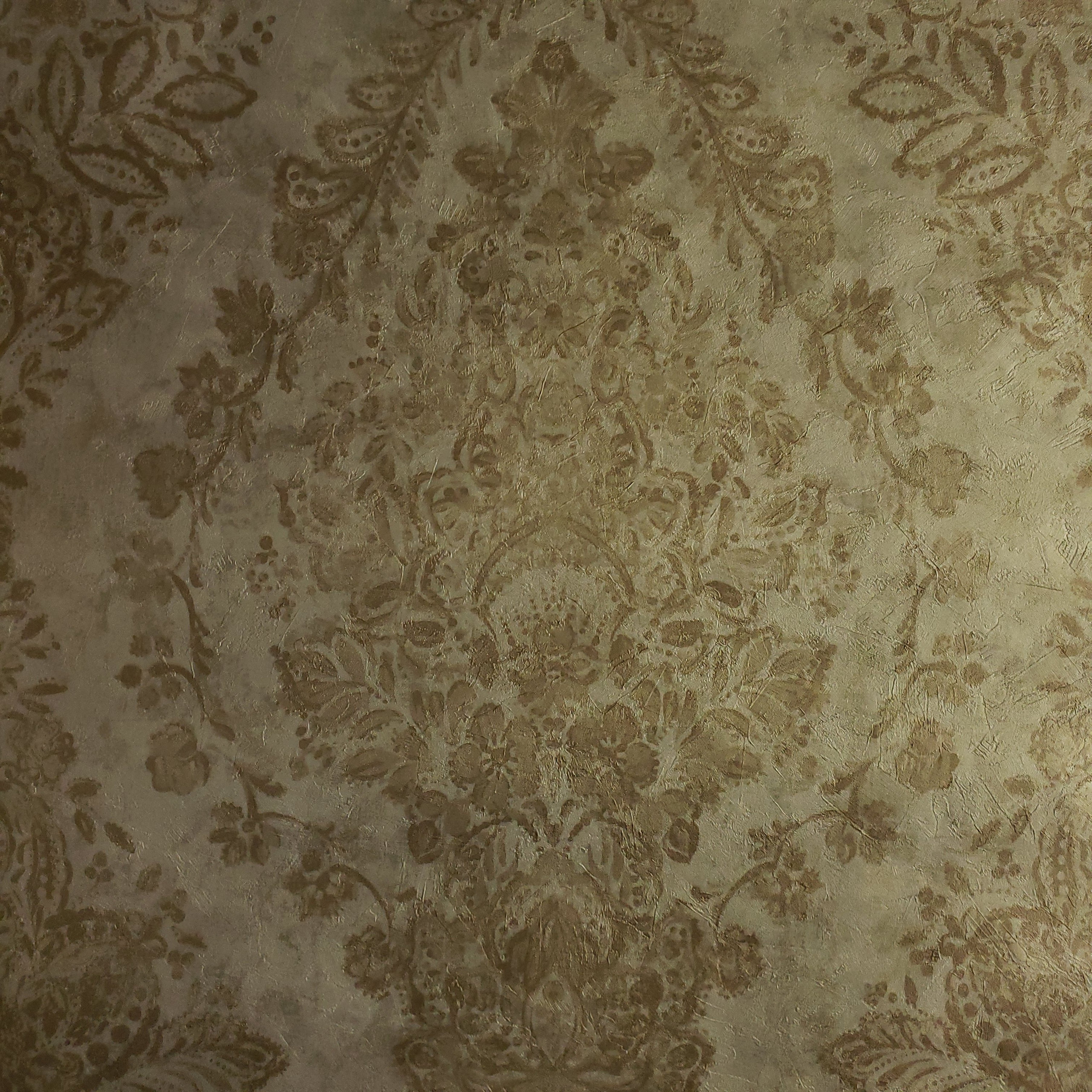 Embossed Victorian floral diamond damask gold Wallpaper, 8.5" X 11 ...