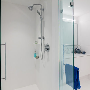 Custom Clean White Corian Master Bath - Philadelphia PA