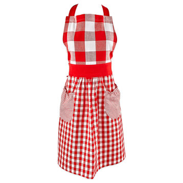 Red/White Gingham Apron