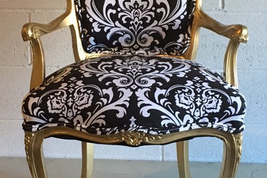 French Chair- Vintage Bold Re-upholstery