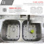 32"L x 19"W Stainless Steel Double Basin Dual mount Kitchen Sink with Grids and