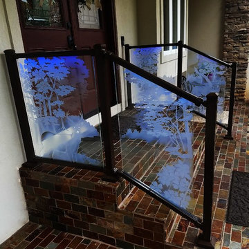 Etched Glass Rails