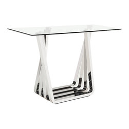 Sorrento Stainless Steel & Glass Console Tables - Console Tables
