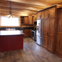 Coe Hill, Ontario   Rustic Wormy Ash Cottage Kitchen - Products