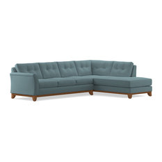 Marco 2-Piece Sectional Sleeper Sofa, Cloud Velvet, Chaise on Left