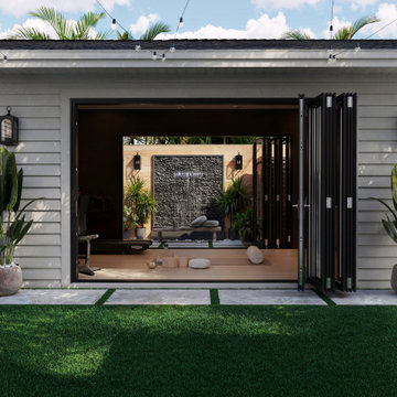 Backyard and garage renovation. St. Petersburg, FL Residence