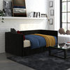 Tallie Daybed with Storage, Black, Twin