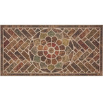 Mohawk Home - Mohawk Home Ornamental Brick Chestnut 2' x 4' Door Mat - Elegantly enhance any entrance with the muted multicolored mosaic motif of Mohawk Home's Ornamental Brick Doormat. Ideal for both indoor and outdoor entryways, these resilient doormats offer the dependable durability for use in high traffic spaces and areas exposed to the elements. These doormats are made from 100% recycled rubber with a polyester surface, giving the material a new life as a multifunctional entryway accent for any household. This decorative doormat features a subtle textured surface that absorbs moisture and helps remove dirt and debris from your shoes. Low-profile height offers ideal functionality for high traffic areas and in entryways as it will not obstruct doors from opening or closing. This doormat offers low maintenance upkeep - simply vacuum, shake out, or sweep off debris, spot clean with a solution of mild detergent and water. Do not bleach. Air dry. Dry flat.
