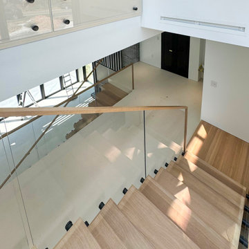 Project #126 | Contemporary Staircases with Integrated LEDs & Glass Railing