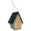 Wren, Chickadee and Warbler Chateau Bird House All Poly Light Brown/Green