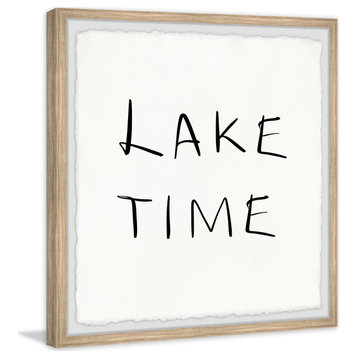 "Living on Lake Time" Framed Painting Print, 32x32