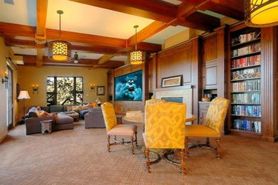 Home theater - traditional home theater idea in San Luis Obispo