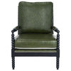Sancia Leather Armchair Forest Green