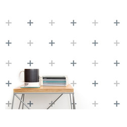 OLLI+LIME - Cross Wall Decals, Gray - Wall Decals