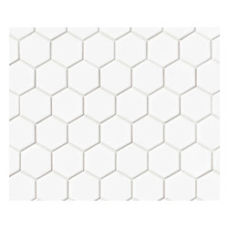 1x1 Hexagon White Matte Porcelain - Wall And Floor Tile