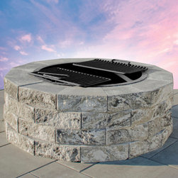 Pre-Packaged Omega Round Barbeque & Fire Pit Kit - Fire Pits