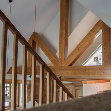 Rustic Trusses and Stairs