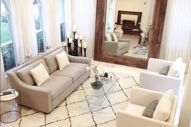 Eclectic living room photo in Miami
