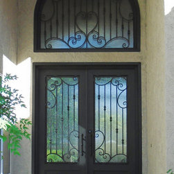 Melodia Iron & Glass Door - Front Doors